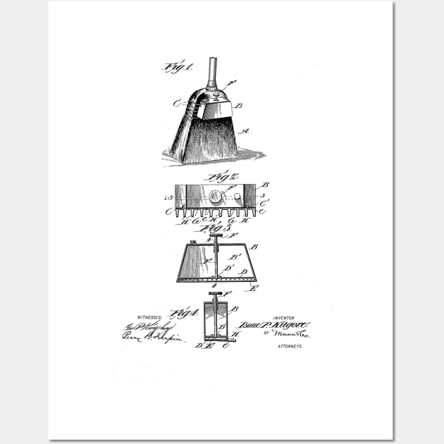 Broom Attachment Vintage Patent Hand Drawing Wall Art by TheYoungDesigns